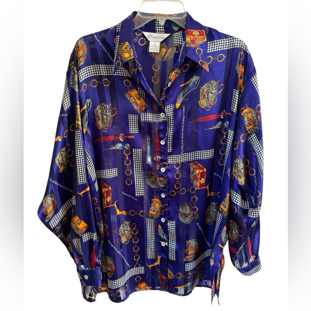 Vintage Gantos Printed Blouse